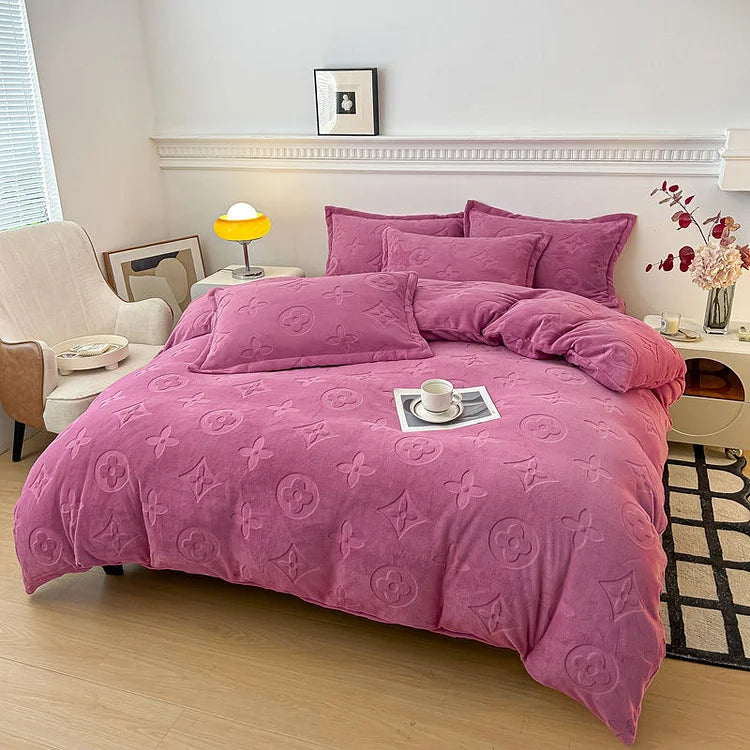 4-Piece Bedding Set Duvet Cover, Pillowcases & Fitted Sheet