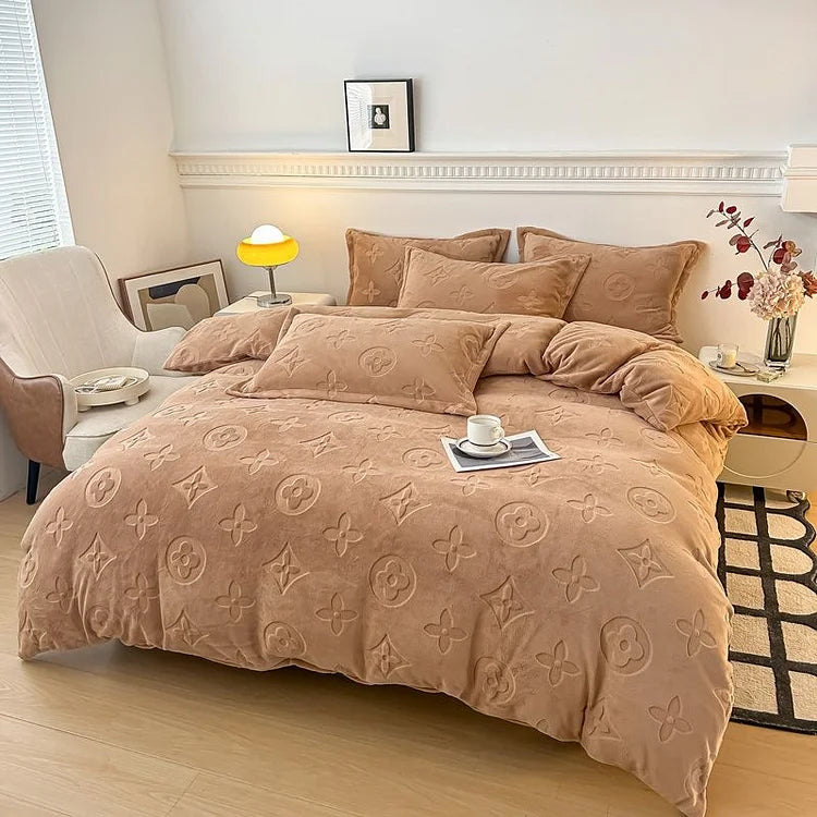 4-Piece Bedding Set Duvet Cover, Pillowcases & Fitted Sheet