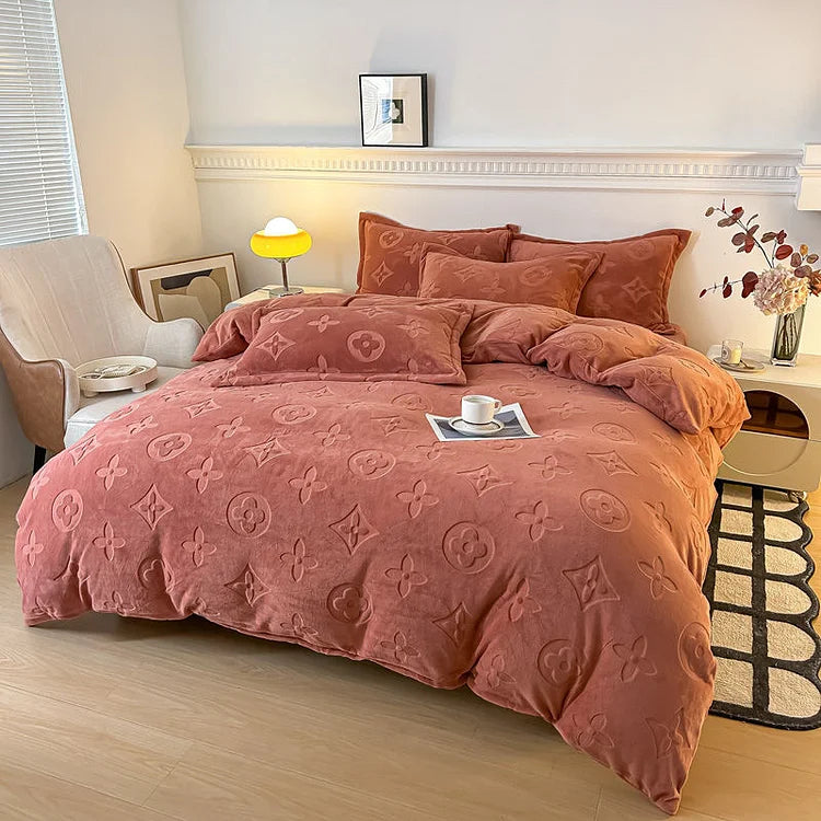 4-Piece Bedding Set Duvet Cover, Pillowcases & Fitted Sheet