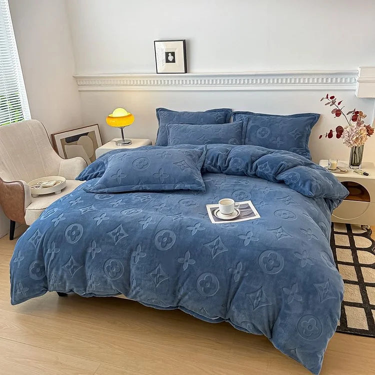 4-Piece Bedding Set Duvet Cover, Pillowcases & Fitted Sheet